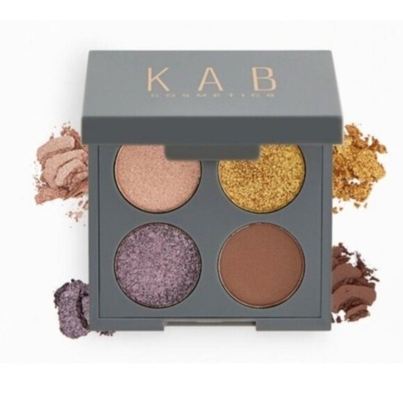 KAB COSMETICS  Pressed Pigment Quad Eyeshadow in Deep Smoke ☆ SEALED - Picture 1 of 3